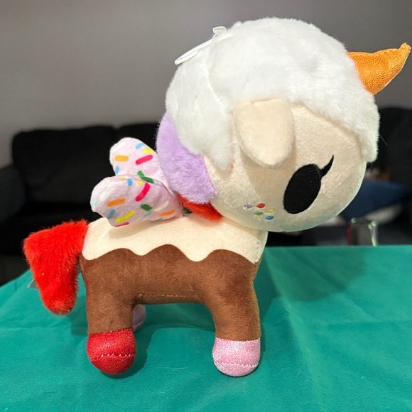 Tokidoki Rainbow Unicorn Plush - White, Brown, Pink - Picture 2 of 4